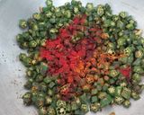 A picture of step 5 of Bhindi nu shak lady finger sabji.