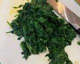 A picture of step 4 of Spinach & cottage cheese quiche.