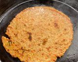 A picture of step 3 of Jowari roti.
