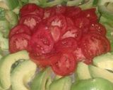A picture of step 1 of Avocado Salad.