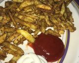 A picture of step 4 of Crispy Masala fries.