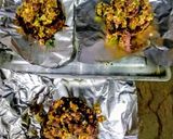 A picture of step 10 of Jahangir foil kababs.