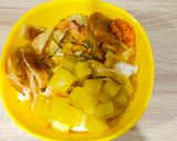 Foto langkah ke 7 dari resep Labu Air Kuah Kuning dengan Lontong.
