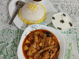 خورشت کنگر با مرغ