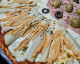 Foto del paso 7 de la receta: Pizza con mejillones, palmitos, jamón