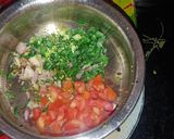 A picture of step 2 of Hara Chana Broccoli Subji.