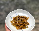 Hình bước làm 2 của món Dưa môn xào