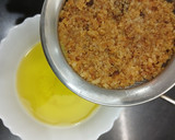A picture of step 3 of Amaranth or Rajgira Halwa.