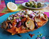 Foto del paso 5 de la receta Boniato relleno de judías rojas y champiñones