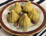 A picture of step 7 of Kesar Mawa Peda.