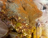 A picture of step 1 of Kerala style chicken fry.