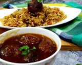 A picture of step 17 of Non Fried Gravy Manchurian and vegetable Fried Rice.