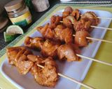 A picture of step 3 of Spicy Honeyglazed Chicken Skewers #charityrecipe#4weekschallenge.