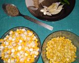 A picture of step 1 of Corn Chana dalTikki.