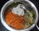 A picture of step 2 of Cold veg sandwich.