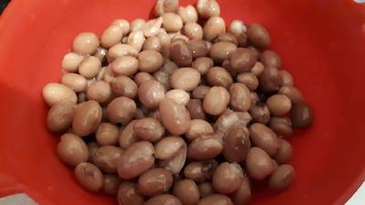 Ensalada de alubias, quinoa tricolor y queso feta