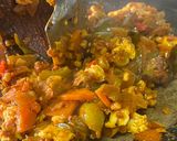 A picture of step 2 of Egg Kothu Parotta.