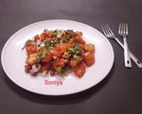 लाल आलू चाट (laal aloo chaat recipe in hindi) रेसिपी चरण 6 फोटो