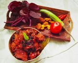 ডালের বড়া দিয়ে লাল শাক ভাজা (daler bora diye laal saag bhaja recipe in Bengali) রেসিপি ধাপ - 6 ছবি