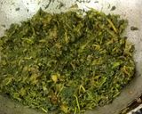 A picture of step 3 of Chaulai Saag.