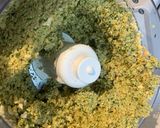 A picture of step 6 of Herby falafel - lightly fried then oven baked 🧆.