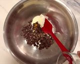 A picture of step 9 of Miso black sesame baked chocolate tart.