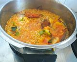 A picture of step 4 of Bengali style special bhoger khichdi for Durga Puja.