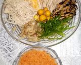 Hình bước làm 1 của món Bún thang