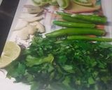 A picture of step 1 of Raw tomato and Coriander chutney.
