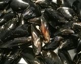 A picture of step 1 of Zuppa di Cozze e ceci mussel and chickpea soup.