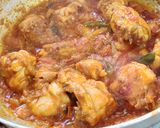 A picture of step 7 of Chettinad mint masala chicken.