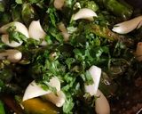 A picture of step 4 of Green chilli Thecha.