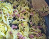 Une image de l'étape 2 de 🥒✨ Courgettes façon Carbonara légère au jambon.