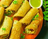 A picture of step 9 of Protein-Packed Veggie Paneer Roll.