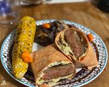 A picture of step 4 of Cheeseburger Wrap.