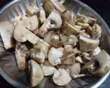 A picture of step 1 of Methi Mushroom (Restaurant style).