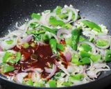 A picture of step 5 of Chilli Chicken.