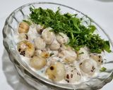 A picture of step 3 of Makhana raita.
