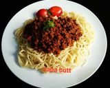 A picture of step 13 of Spicy Mutton Qeema Spaghetti🍝🍅.