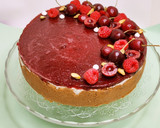Foto del paso 14 de la receta: Tarta de queso y cerezas (sin horno)