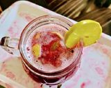 A picture of step 2 of Pomegranate Mint margarita.