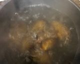 A picture of step 1 of New potatoes with wild garlic.