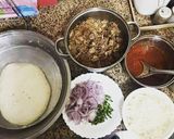 A picture of step 3 of Pizza Paratha.