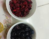 A picture of step 1 of Beetroot blueberry smoothie- recipe to boost and detox our body.