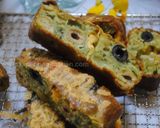 A picture of step 12 of My savoury bread (cake) نان زیتون با سبزیجات.