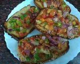 A picture of step 5 of Homemade multigrain bread sooji pizza.