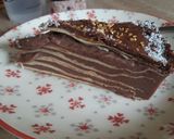 Une image de l'étape 3 de Gâteau de crêpes à la crème pâtissière au chocolat.