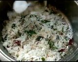 A picture of step 3 of Coconut rice.