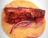 A picture of step 7 of Salmon Taco with Avocado Cream.