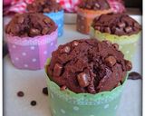 Foto langkah ke 5 dari resep Triple Chocolate muffin.